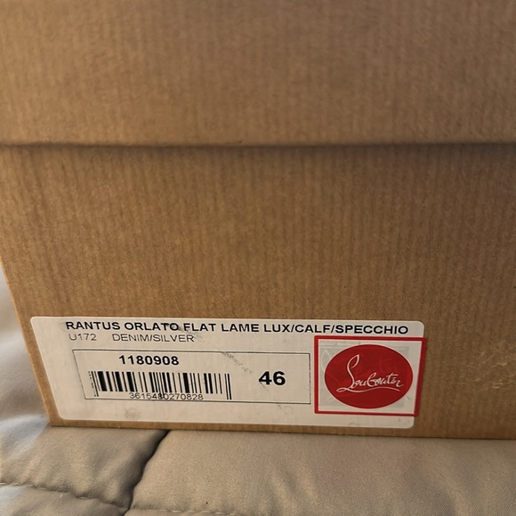 Lightly used men’s Christian Louboutins high tops size 46 navy & silver. - Picture 10 of 10